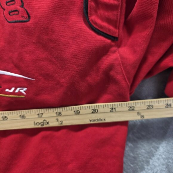 Vintage Dale Earnhardt Jr. Racing Jacket Youth Boys Size 18/20 XL Red Button Up - Picture 14 of 15